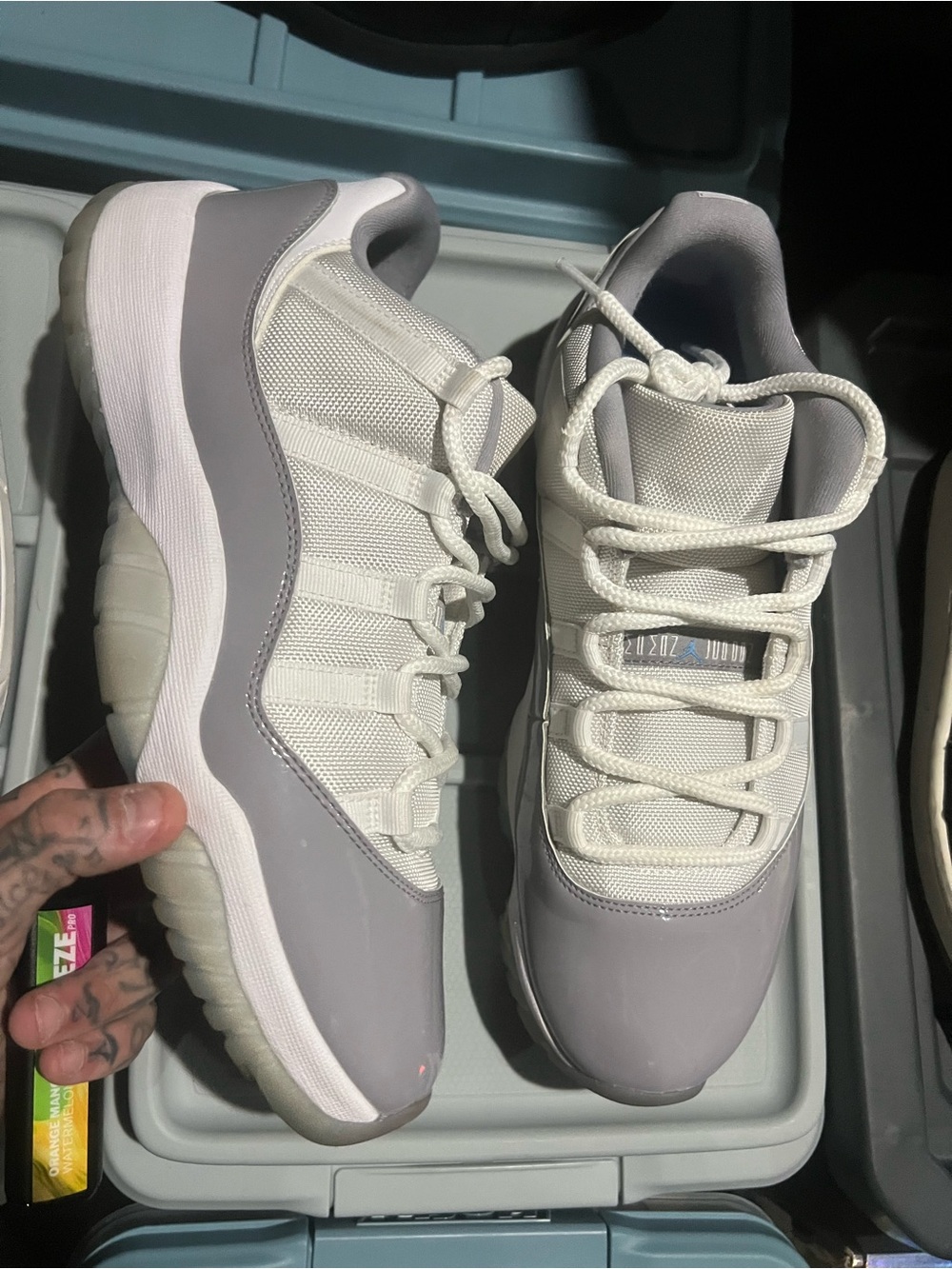 Sz 12 Jordan 11 Low Men's Shoes in White & Gray